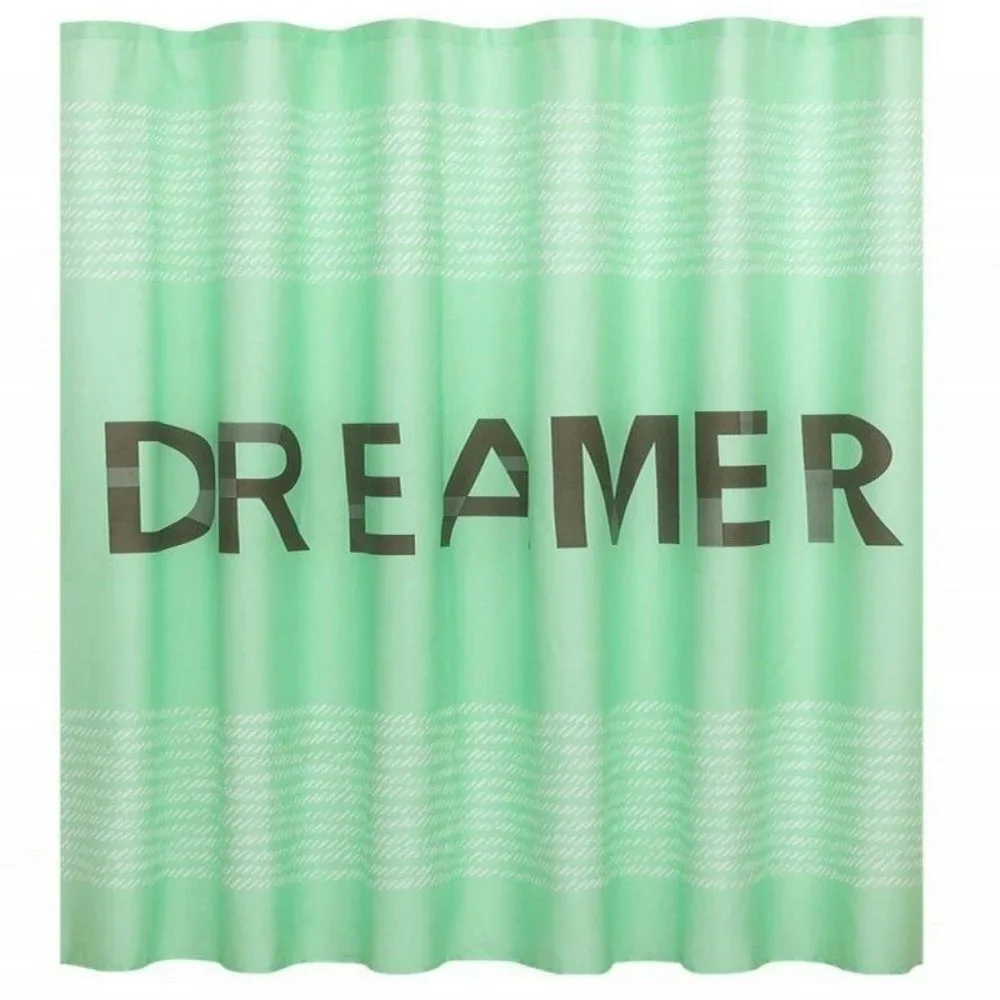 Room Essentials DREAMER Fabric Shower Curtain Mint Green